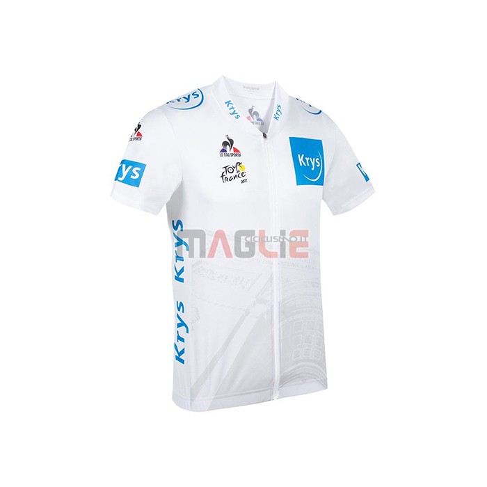 Maglia Tour de France Manica Corta 2021 Bianco - Clicca l'immagine per chiudere